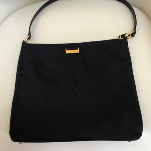 Kate Spade microfiber & leather w gold hardware